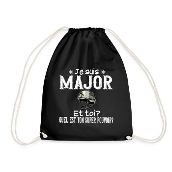Major Militaire Armée Métier Super Pouvoir - Sac de sport léger - noir - Devant