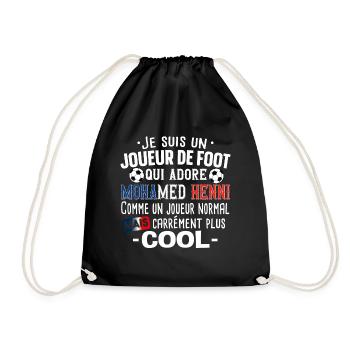 Mohamed Henni Football Foot Cadeau Homme T-shirt - Sac de sport léger - noir - Devant