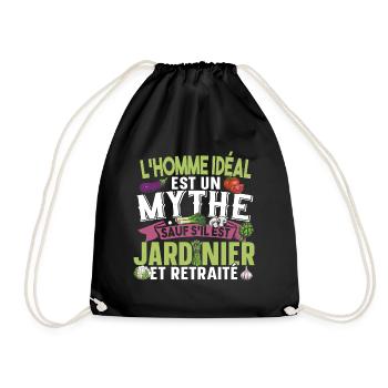 Jardinier Retraité Papy Retraite Cadeau Jardinage - Sac de sport léger - noir - Devant