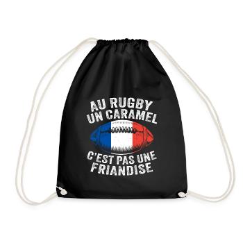 Au Rugby Un Caramel Pas Une Friandise Joueur - Sac de sport léger - noir - Devant