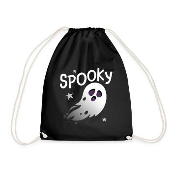 Fantôme effrayant Halloween - Sac de sport léger - noir - Devant