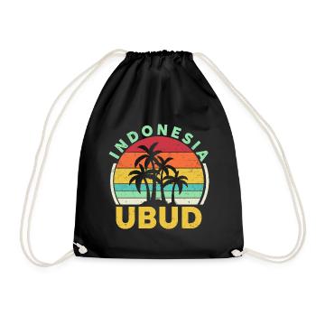 Barong Indonesia Planche de Surf Vacances Vague - Sac de sport léger - noir - Devant