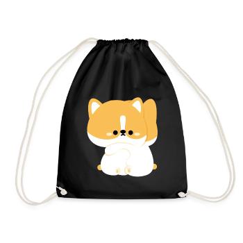 Corgi Couple - Drawstring Bag - black - Front