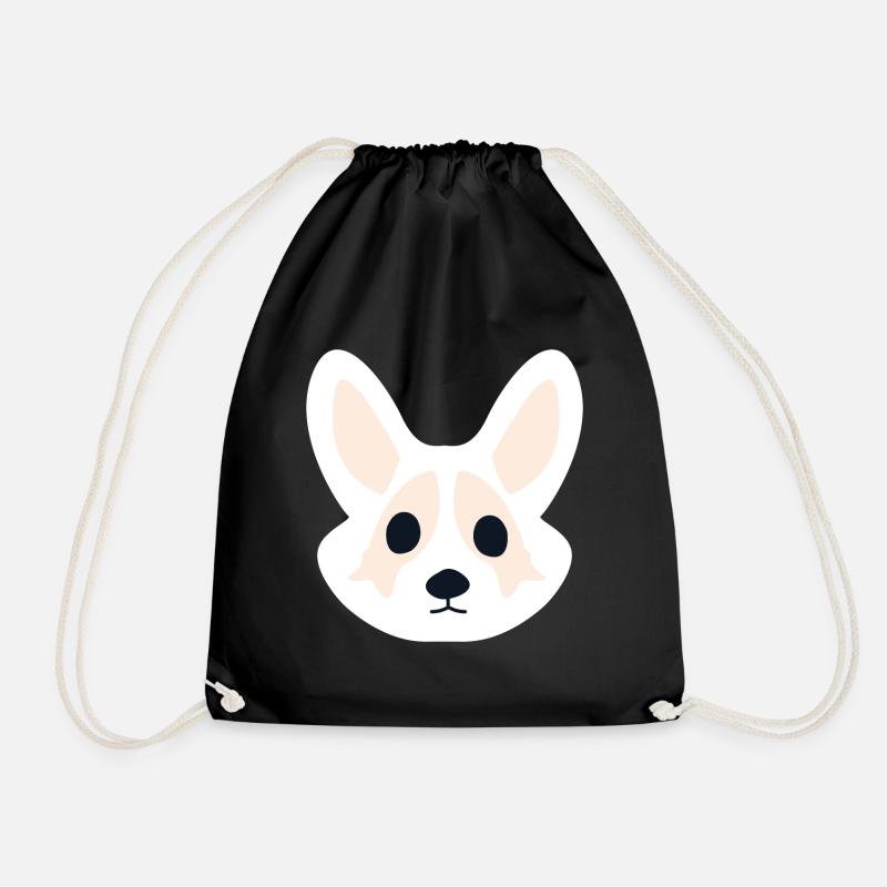 Corgi Rosa - Turnbeutel - Schwarz