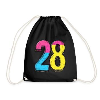 Bande dessinée à 28 chiffres - Sac de sport léger - noir - Devant