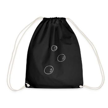 Cercles de bulles de savon - Sac de sport léger - noir - Devant