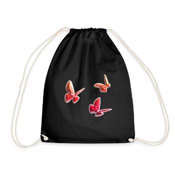 papillons rouges papillons animaux animal symbo - Sac de sport léger - noir - Devant