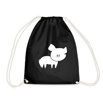 symbole cochon animal bébé animal de compagnie - Sac de sport léger - noir - Devant