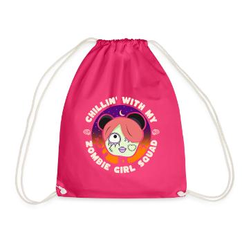 Équipe De Filles Zombies Costume Halloween Femme - Sac de sport léger - fuchsia - Devant