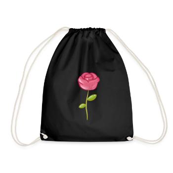 Symbole de plante à fleur rose rose - Sac de sport léger - noir - Devant