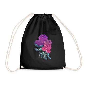Bouquet Symbole Nature Violet - Sac de sport léger - noir - Devant