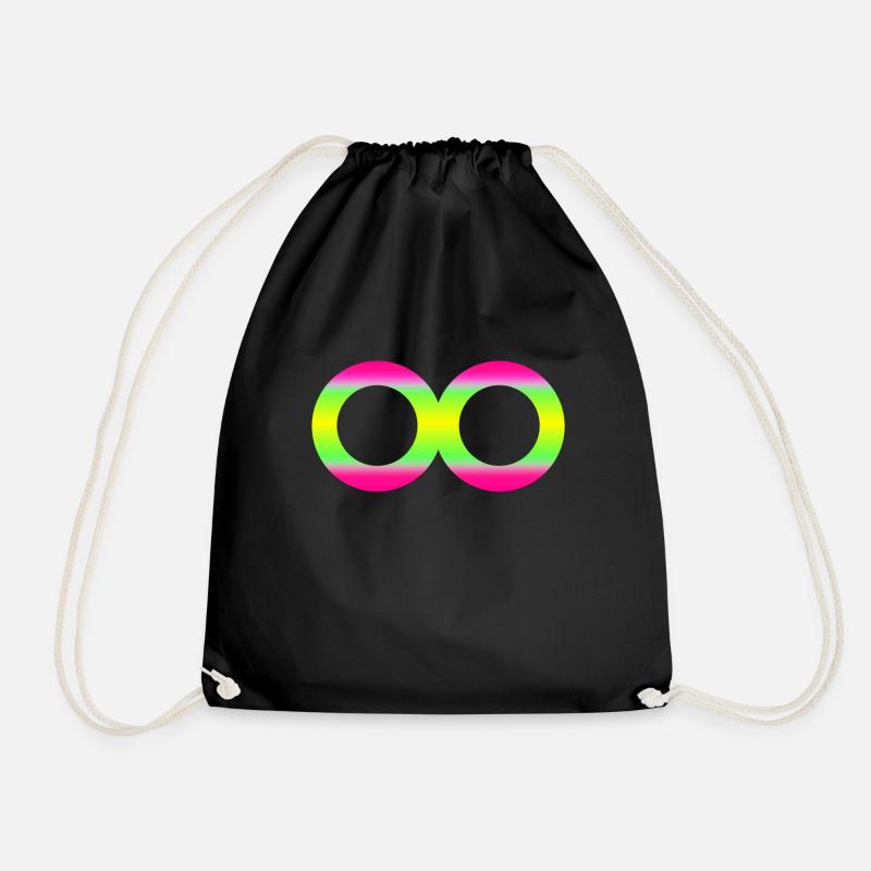 Infinity Eight 1 - Drawstring Bag - black