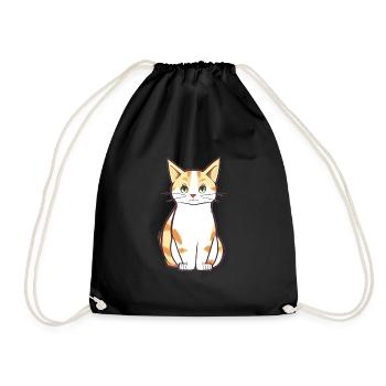 chat jaune animal de compagnie - Sac de sport léger - noir - Devant