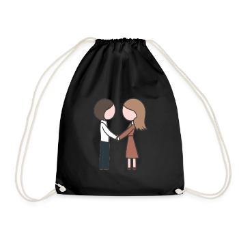 Amour Couple Symbole Couple Amour - Sac de sport léger - noir - Devant