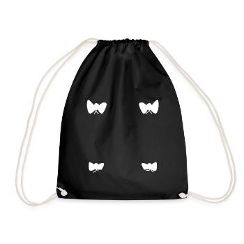 Loops Pattern Shapes Symbol - Drawstring Bag - black - Front