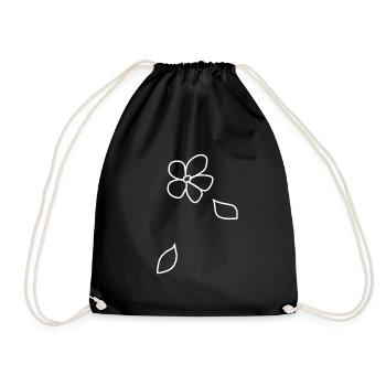 Fleur, Plante, Symbole, Nature, Feuilles - Sac de sport léger - noir - Devant