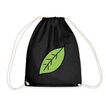Symbole Feuille Forme Feuilles Nature Vert - Sac de sport léger - noir - Devant