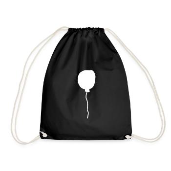 Balloon Balloon Symbol Shape - Drawstring Bag - black - Front