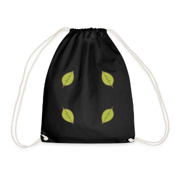 Feuille Feuilles Cadre Vert Forme Nature - Sac de sport léger - noir - Devant