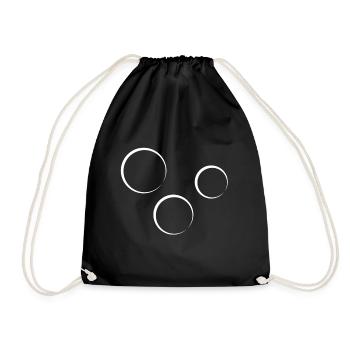 Icône en forme de cercle à trois cercles - Sac de sport léger - noir - Devant