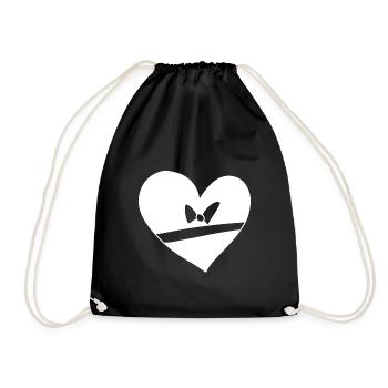 Symbole Coeur Love Loop Line - Sac de sport léger - noir - Devant