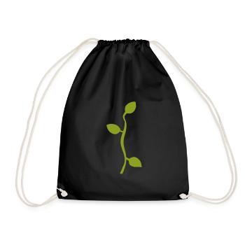 Feuille Feuilles Ligne Nature Vert Branche - Sac de sport léger - noir - Devant