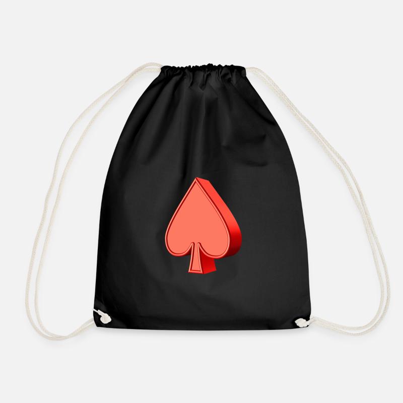Spades - Pique - Drawstring Bag - black
