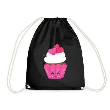 cupcake - Turnbeutel - Schwarz - Vorne