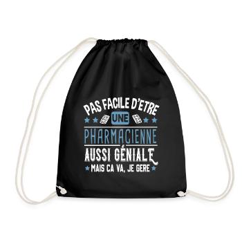 Pharmacienne Pharmacie Pharmacien Métier Humour - Sac de sport léger - noir - Devant