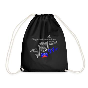 Mon groupe sanguin est 974 la Réunion - Sac de sport léger - noir - Devant
