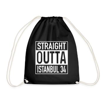 Straight OUTTA Istanbul 34 - Drawstring Bag - black - Front