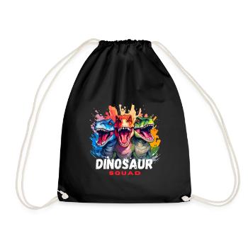 Dinosaur Squad - Turnbeutel - Schwarz - Vorne