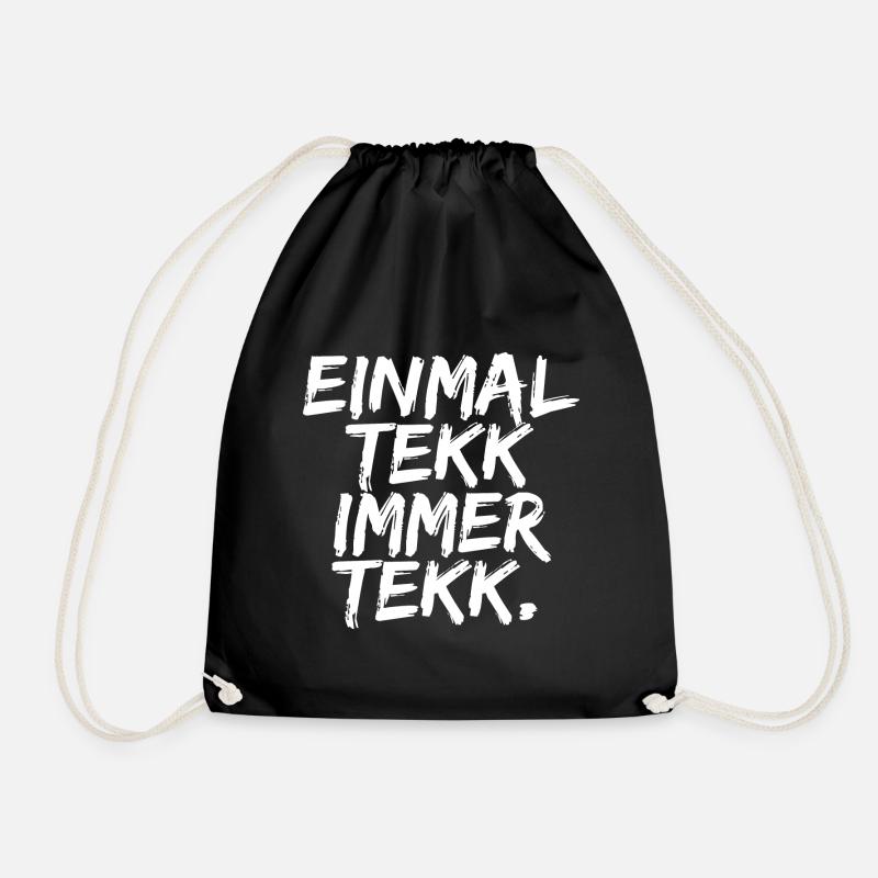 Einmal Tekk Immer Tekk #1 - Turnbeutel - Schwarz