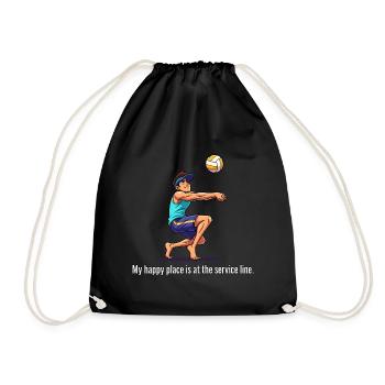 Beach volleyball lovers - Drawstring Bag - black - Front