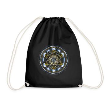 Metatrons Würfel - Turnbeutel - Schwarz - Vorne