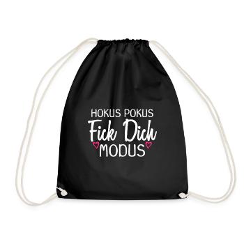 Hokus Pokus Fick dich Modus - Turnbeutel - Schwarz - Vorne