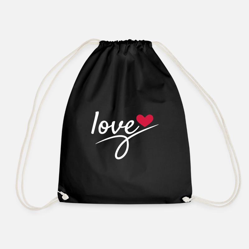 Liebe Valentinstag Romantisch - Turnbeutel - Schwarz