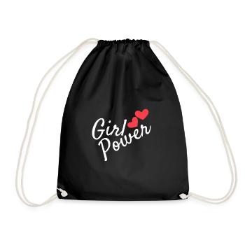 Girl Power - Turnbeutel - Schwarz - Vorne