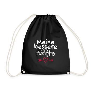 Valentinstag Partnershirt Meine bessere Hälfte - Turnbeutel - Schwarz - Vorne