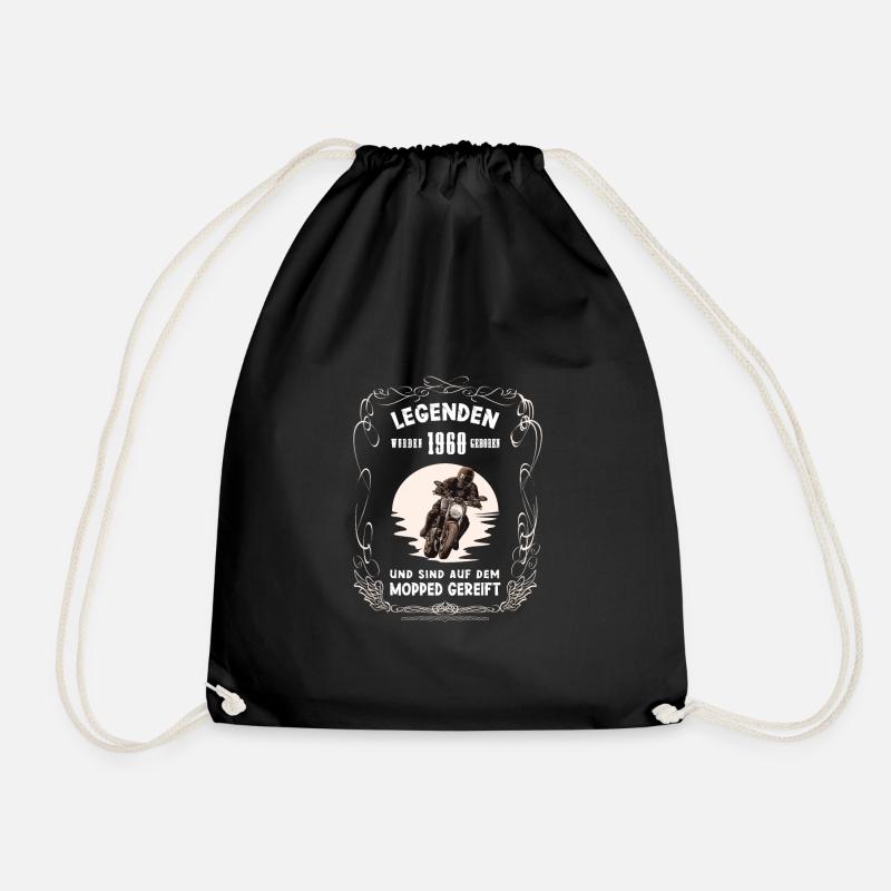Biker Geschenk Legenden wurden 1960 geboren - Turnbeutel - Schwarz
