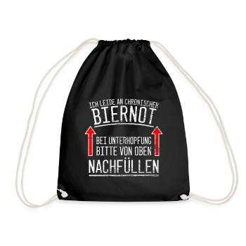 Biernot - Turnbeutel - Schwarz - Vorne