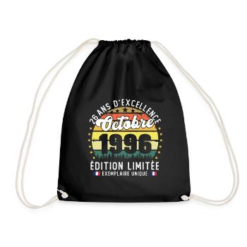 26 Ans Anniversaire Vintage Né en Octobre 1996 - Sac de sport léger - noir - Devant