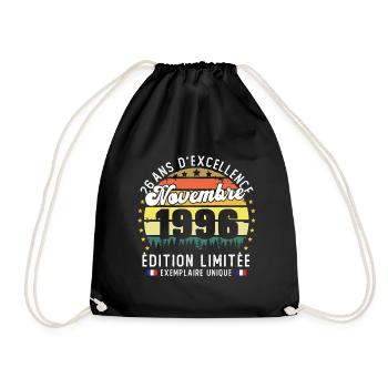 26 Ans Anniversaire Vintage Né en Novembre 1996 - Sac de sport léger - noir - Devant