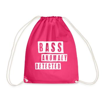 Bass anomaly detected | Funny bass sayings - Drawstring Bag - fuchsia - Front