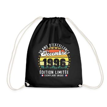 26 Ans Anniversaire Vintage Né en Décembre 1996 - Sac de sport léger - noir - Devant