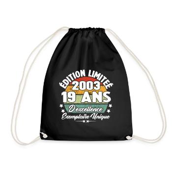 Cadeau 18 ans d'excellence / Édition limitée 2004 - Sac de sport léger - noir - Devant