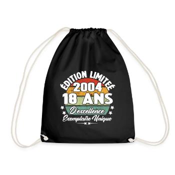 Cadeau 18 ans d'excellence / Édition limitée 2004 - Sac de sport léger - noir - Devant
