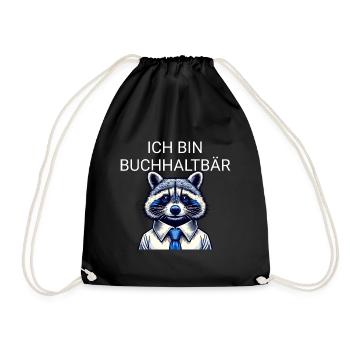 Je suis comptable comptable raton laveur - Sac de sport léger - noir - Devant