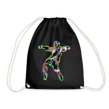 Fractal & Rainbow, Nerd Gift, Dancer & Colorful - Drawstring Bag - black - Front