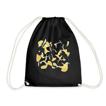 Calligraphy white, Kandinski, Miro - Drawstring Bag - black - Front